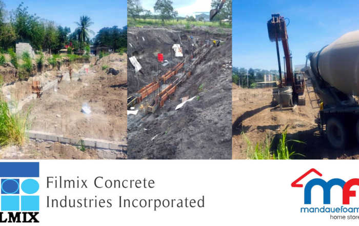 Ready-mix concrete supplier Filmix pouring for Mandaue Foam Gensan