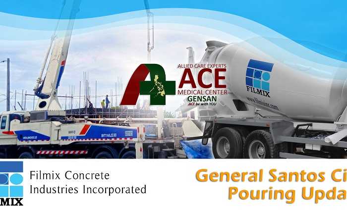 ACE Medical Center Gensan ready mix concrete pouring update