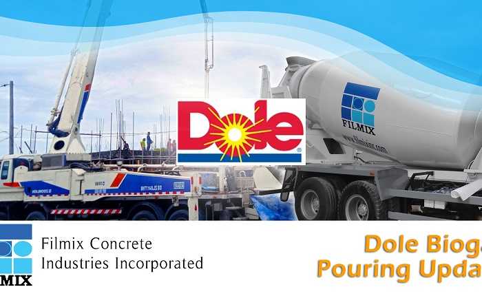 Dole biogas plant poured with Filmix ready mix concrete